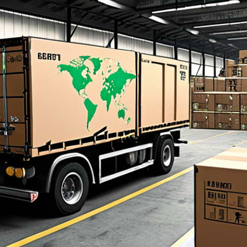 Home 15 **Image Prompt:** A German factory worker looking concerned as boxes marked "Export" are being loaded onto a truck. In the background, a world map shows potential new markets highlighted in green, with the USA highlighted in red. The overall tone should be one of economic uncertainty, but with a hint of hope for adaptation. Style: Realistic, slightly desaturated colors.